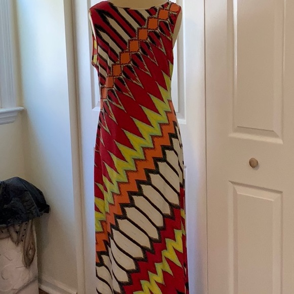 ECI- Long Sleeveless Maxi Dress- Size Large- Nylon and Spandex - Picture 3 of 12